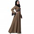Casual Pintuck abaya-Beige Casual Pintuck abaya-Beige